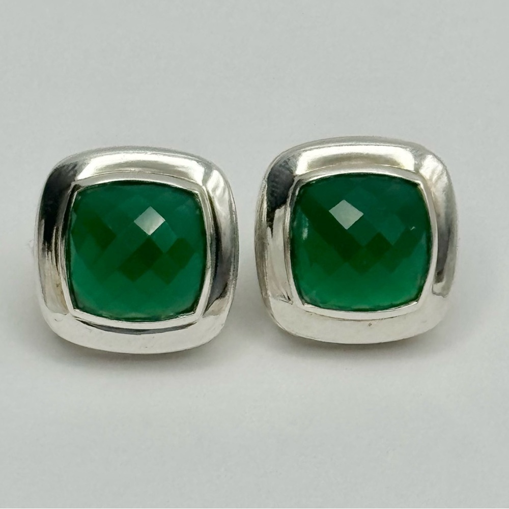 David Yurman  Green Onyx Albion Earrings